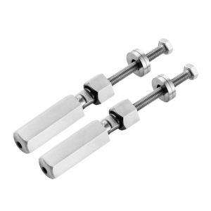 WRC-TF532 316 Stainless Steel Tensioner for Cable Railing - Compatible with 5/32" Cable - Flat Areas - One Pair
