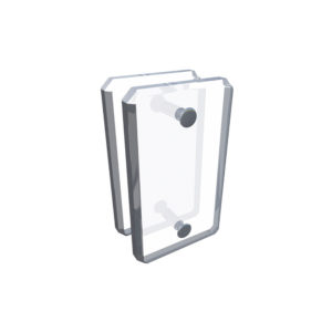 WRG-CGGACL Clear Acrylic Glass-to-Glass Straight Clamp for Glass Railing