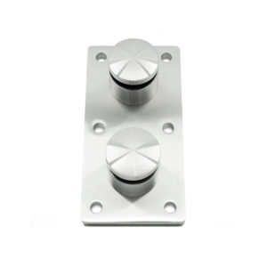 WRG-DSOP 316 Stainless Steel Double Standoff Plate for Side-Mount or Fascia-Mount Glass Railing