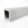 WRG-ALTC Aluminum 1" Square Top Cap Rail for Glass Railing - 20 ft.