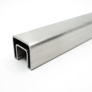 WRG-SMTC EXCLUSIVE - 316 Stainless Steel 1" x 3/4" Rectangular Top Cap Rail for Glass Railing - 16.4 ft.