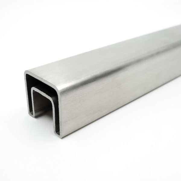 EXCLUSIVE – 316 Stainless Steel 1″ x 3/4″ Rectangular Top Cap Rail for Glass Railing – 16.4 ft.