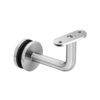 WRH-BGRSA 316 Stainless Steel Handrail Round Bracket for Glass - Compatible with Square or Rectangular Rail - Model A