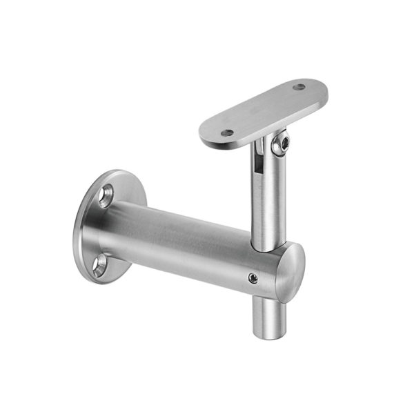 316 Stainless Steel Handrail Round Bracket for Wall – Compatible with Square or Rectangular Rail – Model B