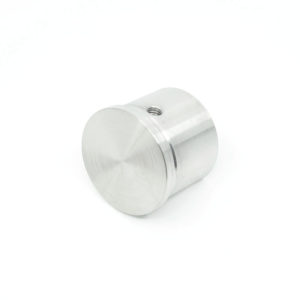WRG-RTCEND 316 Stainless Steel End Cap for 1.67" x 1.67" Round Top Cap Rail for Glass Railing
