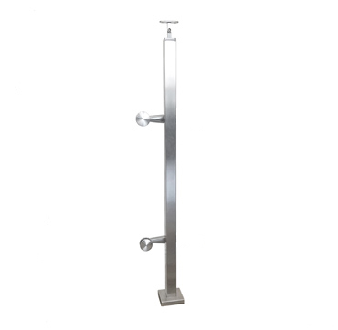 316 Stainless Steel Top-Mount Post for Glass Railings with ‘Spiders’ – End Post
