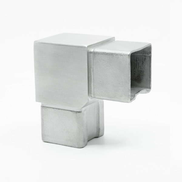 316 Stainless Steel Corner or 90° Connector for 1.57″ x 1.57″ Square Rail