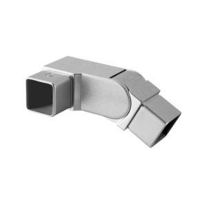 WRH-SADL 316 Stainless Steel Adjustable Down and Left Connector for 1-1/2" x 1-1/2" Square Rail
