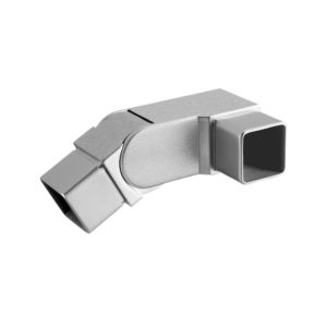 WRH-SADR 316 Stainless Steel Adjustable Down and Right Connector for 1-1/2" x 1-1/2" Square Rail