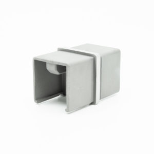 WRG-STC180 316 Stainless Steel Mid or 180° Connector for 1.67" x 1.67" Square Top Cap Rail for Glass Railing