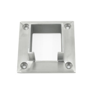 WRG-STCFLG 316 Stainless Steel End Flange for 1.67" x 1.67" Square Top Cap Rail for Glass Railing
