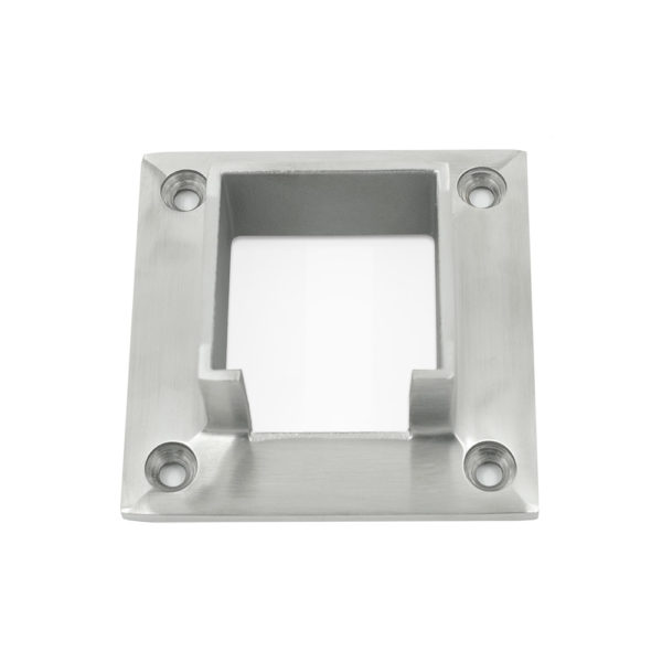 316 Stainless Steel End Flange for 1.67″ x 1.67″ Square Top Cap Rail for Glass Railing