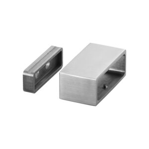 316 Stainless Steel End Flange for 2-3/8" x 13/16" Rectangular 'Flat' Rail