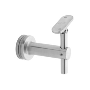 316 Stainless Steel Handrail Round Bracket for Glass - Compatible with Square or Rectangular Rail - Model B