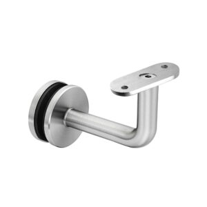 316 Stainless Steel Handrail Round Bracket for Glass - Compatible with Square or Rectangular Rail - Model A