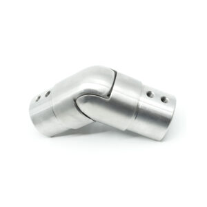 316 Stainless Steel Adjustable Connector DOWN for 1.67" x 1.67" Round Top Cap Rail for Glass Railing