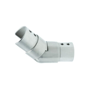 316 Stainless Steel Adjustable Connector UP for 1.67" x 1.67" Round Top Cap Rail for Glass Railing