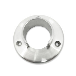 316 Stainless Steel End Flange for 1.67" x 1.67" Round Top Cap Rail for Glass Railing