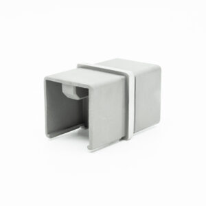 316 Stainless Steel Mid or 180° Connector for 1.67" x 1.67" Square Top Cap Rail for Glass Railing