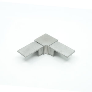 EXCLUSIVE - 316 Stainless Steel Corner or 90° Connector for 1" x 3/4" Rectangular Top Cap Rail for Glass Railing