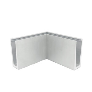 Anodized Aluminum Corner Piece for Top-Mount Slim Base Shoe Track for Glass Railing - Inward Corner