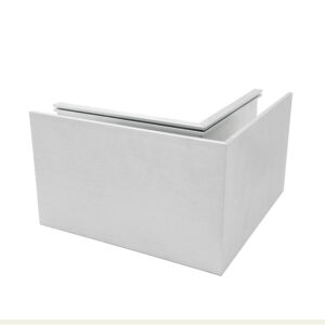 Anodized Aluminum Corner Piece for Top-Mount Slim Base Shoe Track for Glass Railing - Outward Corner