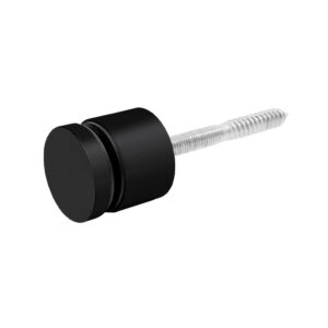 316 Stainless Steel 2" Diameter Round Standoff Pin for Side-Mount or Fascia-Mount Glass Railing - Black